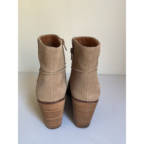 Lucky Brand Suede Ankle Booties • Beige/Taupe • Wedge Heel • Women’s 7.5 - Picture 6 of 10